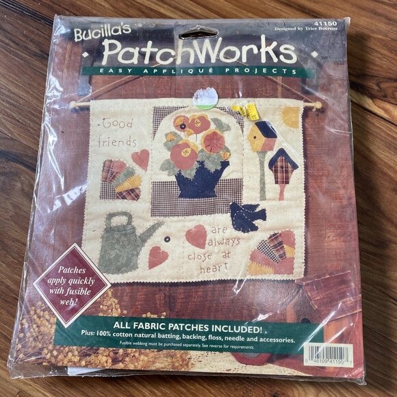 Bucilla Patchworks Friendship Sampler 41150 Applique Project‎ Kit 15x12.5 - Picture 1 of 3